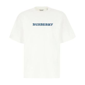 Burberry T-Hemden - Heren - Tops - Wit - Maat: XS Katoen
