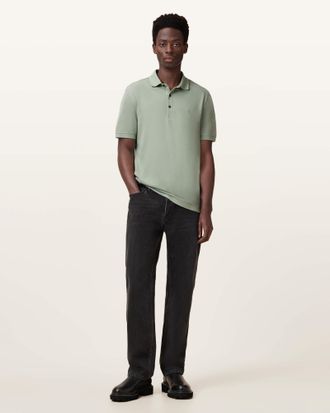 AllSaints Cotton Reform Short Sleeve Polo Shirt, Size: XS