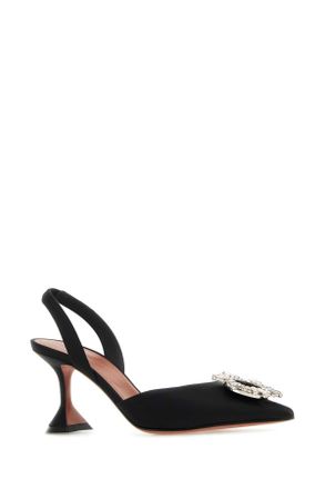 Amina Muaddi Black Scarpe Con Tacco High Heel Shoes