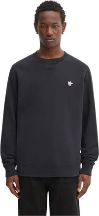 Maison Kitsun&eacute; Sweatshirt - Heren - Sweatshirts - Zwart - L - Katoen - Hoodies & sweatvesten