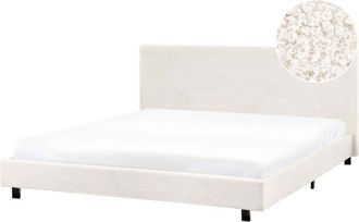 Beliani Waterbed Boucle ALBI 180 x 200 cm (EU Super King) Off-White
