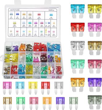 OEM Fusible De Coche De 306 Piezas, 5a, 10a, 15a, 20a, 25a Y 35a, Amplificador Con Caja De Clip, Juego De Fusibles De Cuchilla Combinados Con Bol&iacute;grafo De