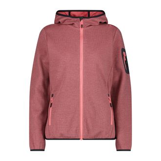 F.lli Campagnolo Strickfleecejacke CMP, Damen, Gr. 34, coral, antrac, Obermaterial: 55% Polyester, 45% Baumwolle, Jacken Strickfleecejacke
