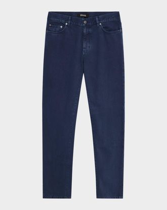 Ermenegildo Zegna Men & apos;s Pure Cotton Slim Fit Five-Pocket Jeans