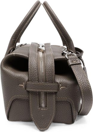 Tod's Pebbled Leather Top Handle Bag - Gray