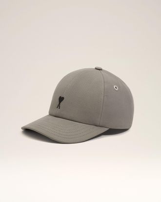 Ami Grey Cotton Ami De Coeur Embroidery Cap Grey - OS - Unisex