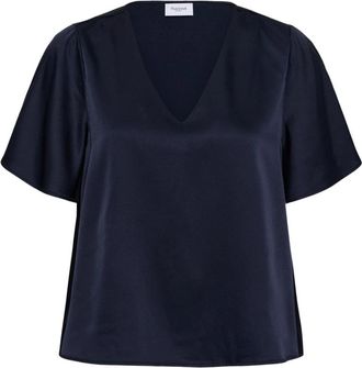 Saint Tropez Blouses & Shirts - Dames - Blouses - Blauw - S - Overhemden