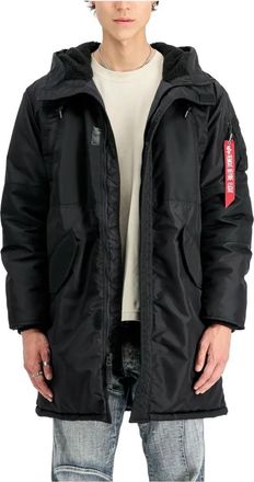 Alpha Industries Studio Field Parka - Heren - Parka Jassen - Zwart - L - Leer - Jassen