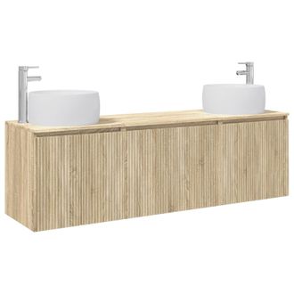 vidaXL Juego De Muebles De Ba&ntilde;o 3 Uds. Roble Sonoma Vidaxl