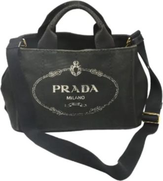 Prada Pre-owned Leather prada-bags - Dames - Vintage Handtas - Zwart - ONE Size - Vintage