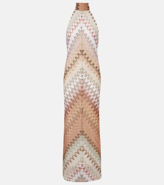 Missoni Halterneck lam&eacute; gown