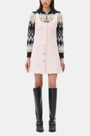 Ganni Pink Mini Dress - Size XXS Organic Cotton