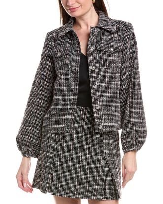CeCe by Cynthia Steffe Tweed Ballion Jacket