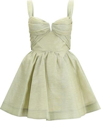 Zimmermann Bicolor Linen Casual Womens Dress