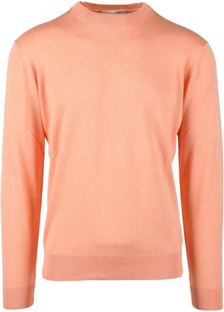 FILIPPO DE LAURENTIIS Pink Crewneck Cotton Sweater