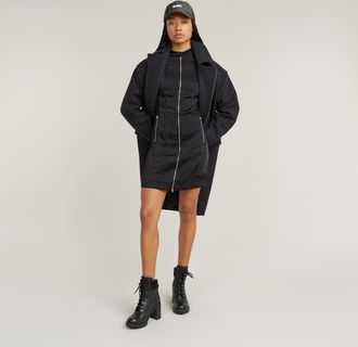 G-Star Womens G-Star RAW Moto Fitted Dress - Black - Size X-Small