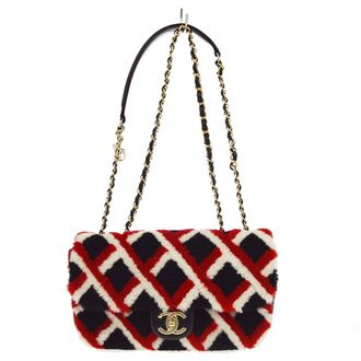 Chanel Emoticon Cc Flap Shearling With Quilted Lambskin Multicolour Leather Handbag (Pre-Owned)