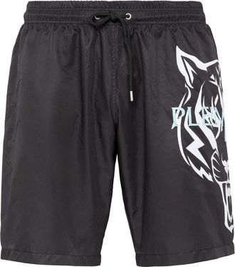 Plein Sport Swim Trunks Tiger - Heren - Badpakken - Zwart - S - Polyester - Fitness