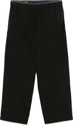 RANRA Zwarte Katoenen Zachte Broek met Zakken - Heren - Straight fit broeken - Zwart - M - Katoen - Broeken