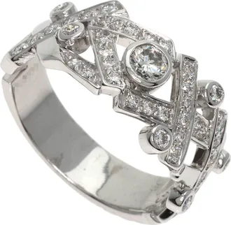 Chanel White Gold White Gold (18K) Band Ring (Pre-Owned)