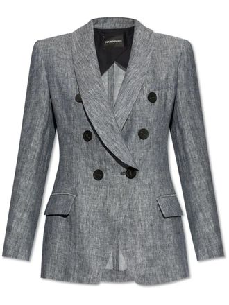 Emporio Armani Blazer met dubbele rij knopen - Blauw