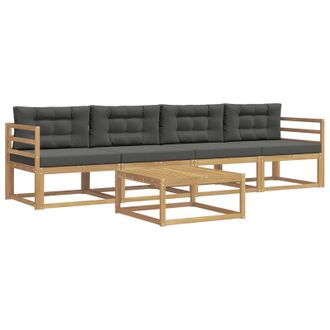 vidaXL Conjunto De Sof&aacute;s De Exterior 4 Pcs Blanco Y Antracita Vidaxl