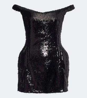 Magda Butrym Sequined off-shoulder minidress