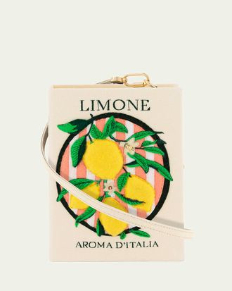 Olympia Le-Tan Aroma DItalia Book Clutch Bag with Strap