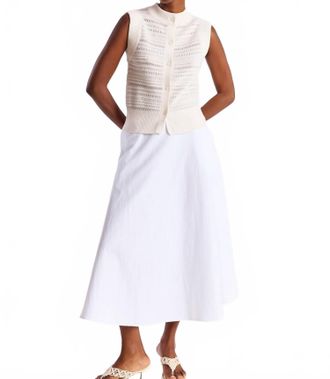 Brodie Taylor Cashmere Tank Top In Organic White