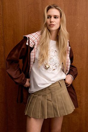 Maeve Reversible Hooded Trench Coat Jacket