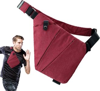 Generic Anti Theft Travel Bag - 32 x23cm Multi pocket Chest Bag | Bags, Large Capacity Multi Pocket Shoulder Use, Anti Theft Waterproof, Chest Holdabe