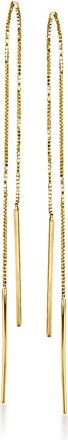 Ross-Simons Italian 10kt Yellow Gold Box-Chain Threader Earrings