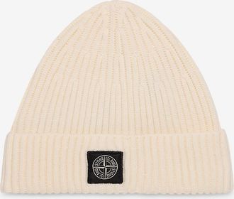 Stone Island Rippstrickm&uuml;tze aus Schurwolle Compass K2S15