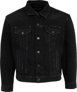 Balenciaga Giacca denim con applicazione - Blu