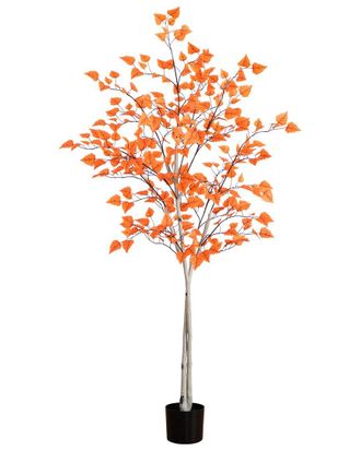 Nearly Natural 6Ft Autumn Paper Birch Artificial Fall Tree