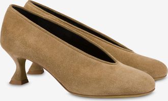 Moschino Décolleté in suede Duck - Beige