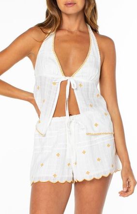 Roxy Fairweather Halter Top in Cloud Dancer at Nordstrom, Size Xx-Large