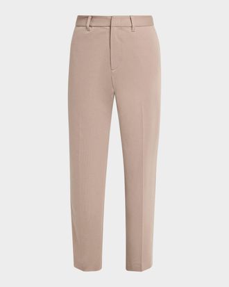 Emporio Armani Men & apos;s Micro-Jacquard Flat-Front Trousers