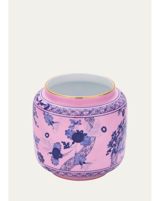 Ginori 1735 Floral Porcelain Round Vase