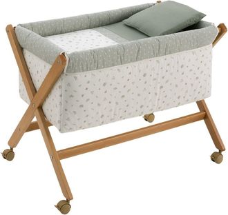 Cambrass Minicuna tijera madera 55x87x74 cm verde/natural