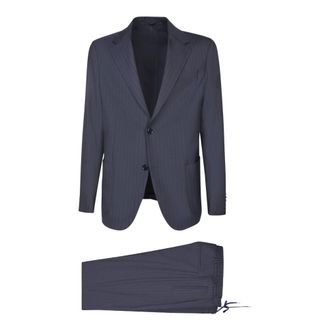 Lardini Single Breasted Suits, male, Blue, L, Blue Suit Elevate Style Statement