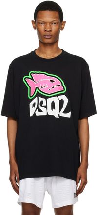 【D SQUARED2】Cool Fit Velvet Logo T-Shirt Cool Fit Velvet Logo T-Shirt