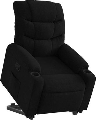 vidaXL Sill&oacute;n Reclinable Elevable Tela Negro Vidaxl