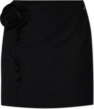 Rotate Korte Rok met Appliqu&eacute; - Dames - Korte rokken - Zwart - M - Polyester - Rokken