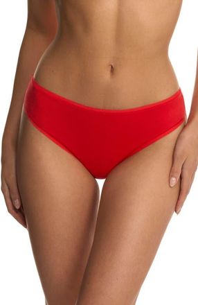 Natori Bliss Bare Stretch Cotton Thong in Paprika at Nordstrom, Size X-Large