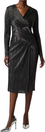Joseph Ribkoff V-Neck Holiday Dress In Black