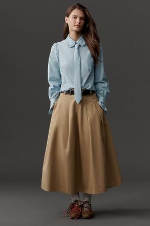 Maeve Necktie Oxford Buttondown Shirt