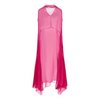 Dries Van Noten Tunics, female, Pink, Size: M Ducy Midi Dress