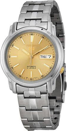 Seiko Automatic Champagne Dial Stainless Steel Mens Watch SNKL81