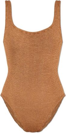 Hunza G Eendelig badpak Square - Dames - Badpakken - Bruin - ONE Size - Badmode